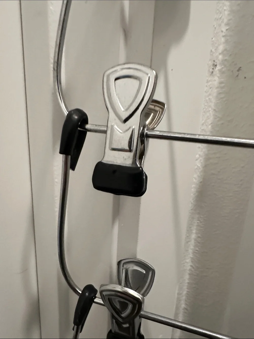 3pc Chrome Closet Organizer Lot: Two 4-Tier Pant Hangers & Scarf/Tie/Belt Holder